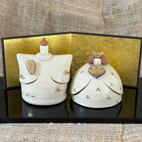 陶雛 陶雛 屏風付き その他人形 茜窯 通販 3352246｜Creema(クリーマ
