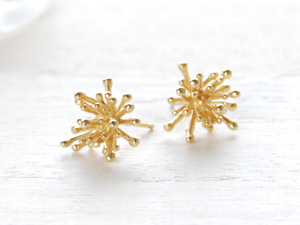 Spake -スパーク- スタッドピアス(ゴールド)