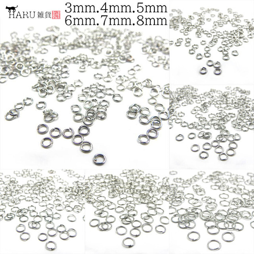 P-020 丸カン☆7mm/シルバー☆約140個 まるかん マルカン 基礎金具