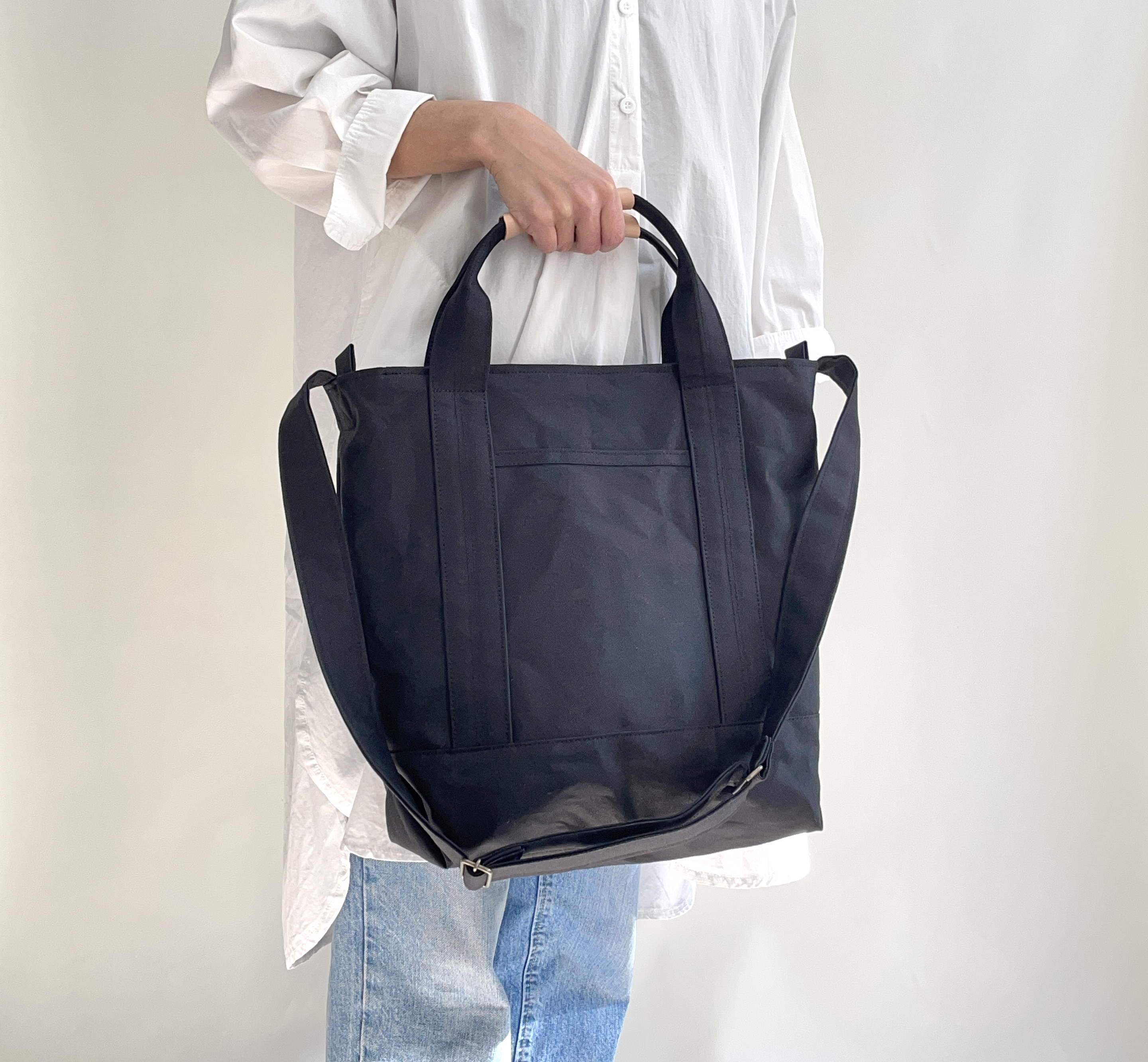 良品 1138 フォッシル トートバッグ 2way レザー ブラック A4 バッグ