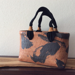 一閑張り かごバッグ 一閑張り かごバッグ 一閑張アート かごバッグ 大 | iichi 日々