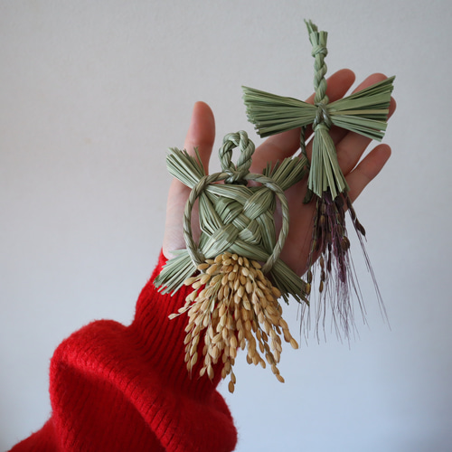 早割】健康長寿と家族円満の鶴亀藁飾り2026 縁起物 しめ縄 お正月