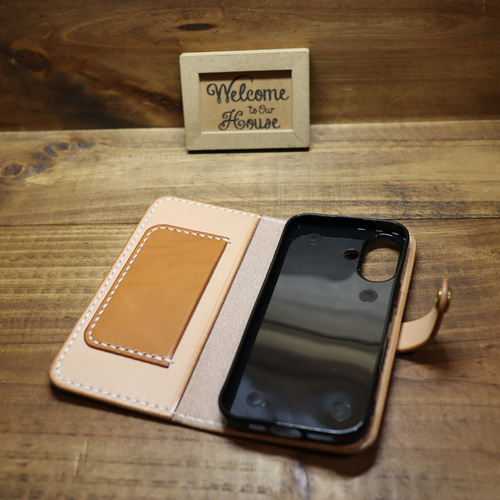 本革ヌメ革 スマホケース iPhone Android 各種 iPhone 17 他 ヌメ革 スマホケース 栃木レザー 手帳型 本革 iPhone