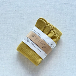 草木染めの五本指ソックス　かりやす染めー淡い黄色　重ねばきおすすめ 22-24.5cm 1枚目の画像