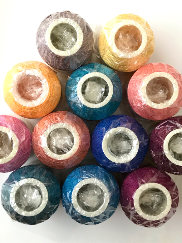 お好きな色18点で✳︎ オヤ 糸 oya yarn altin basak トルコ 伝統手芸 イーネ 1枚目の画像