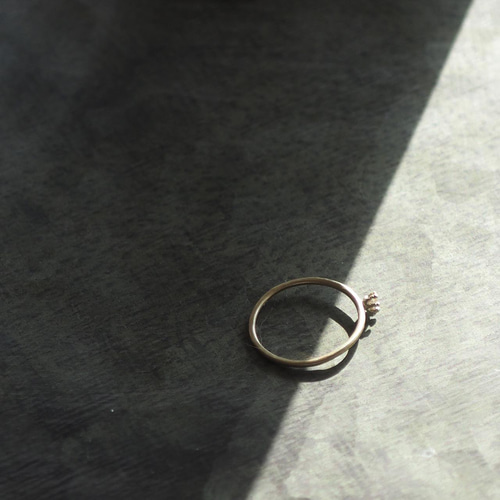 Atelier d'antan 10k ダイヤモンドリング Toile by Atelier d'antan : Square Dia Ring A301202AR209