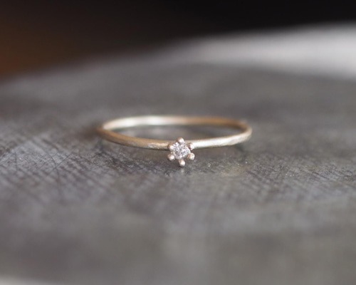 Atelier d'antan 10k ダイヤモンドリング Toile by Atelier d'antan : Square Dia Ring A301202AR209