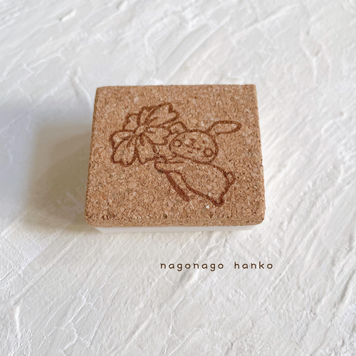うさぎとお花消しゴムはんこ はんこ・スタンプ なごなご 通販