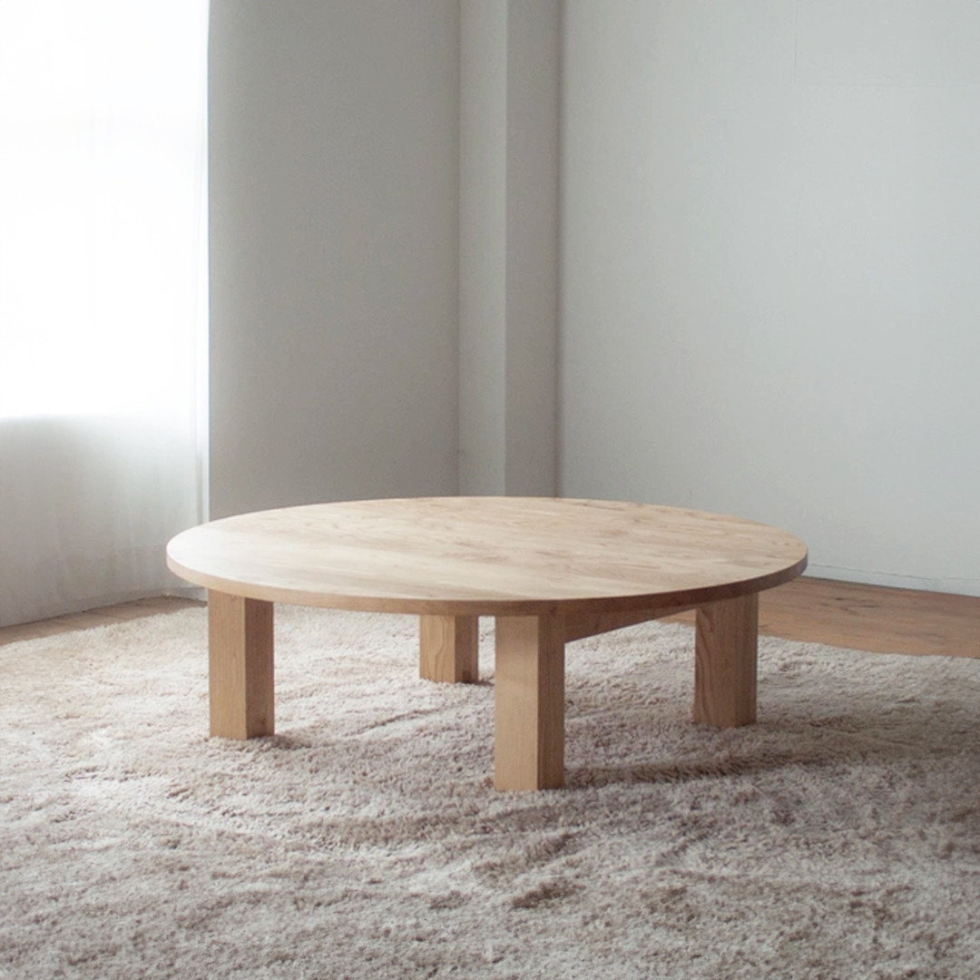 くりのちゃぶ台（直径70cm・国産栗材・オイル塗装）円卓 丸テーブル ローテーブル リビングテーブル