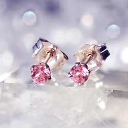 罕見！ 3毫米馬來亞石榴石耳環 - Marlene 第1張的照片