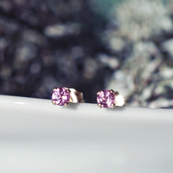 罕見！ 3毫米馬來亞石榴石耳環 - Marlene 第7張的照片