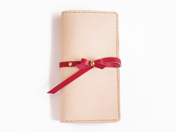 ご確認用 手染め A6手帳カバー スマホケース ハンドメイド ヌメ革 牛革