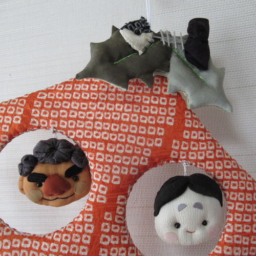 ☆節分 ☆歳時物☆豆まき☆ちりめん細工☆着物地☆壁飾り☆吊るし飾り