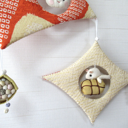 ☆節分 ☆歳時物☆豆まき☆ちりめん細工☆着物地☆壁飾り☆吊るし飾り