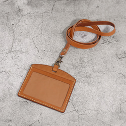 小橘皮 植鞣牛皮 頸掛帶證件套/識別證/悠遊卡夾 --共三色 第4張的照片
