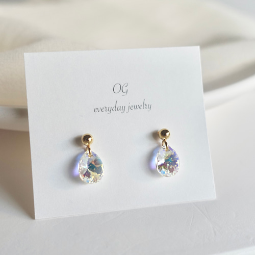 今週限定値下げ！Swarovski ゴールドクリスタルピアス sw5698888_1.jpg