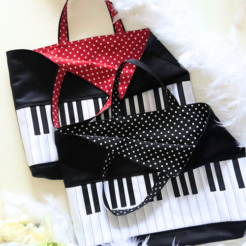 再販87✨本物のピアノみたいなレッスンバッグ｜上品で高級感のある立体