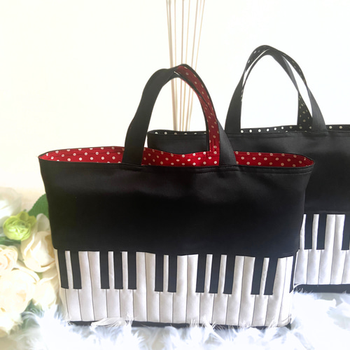 再販87✨本物のピアノみたいなレッスンバッグ｜上品で高級感のある立体