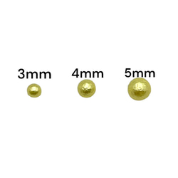 ビーズ 穴なし カラーコットンパール風ビーズ 3･4･5mm【イエロー系MIX】 pt-151101-4 2枚目の画像