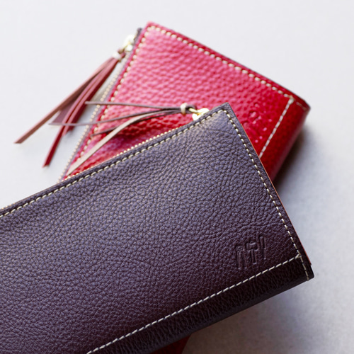 【ぷれじでんて】【新品未使用】aniary　長財布　wallet　赤 aniary（アニアリ） 正規取扱店 ポイント10倍 アンティーク レザー