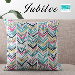 クッションカバー 45×45cm 北欧柄 ジェシカブルー テキスタイル