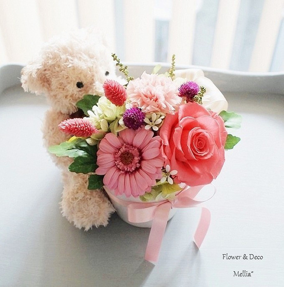 【Creema限定】Bearピピからの贈り物☆ピンク☆クリアケース入り 3枚目の画像