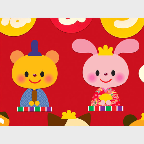 ☆壁面飾り「動物たちのひな祭り！」3月 春 ひなまつり おひなさま