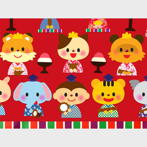 ☆壁面飾り「動物たちのひな祭り！」3月 春 ひなまつり おひなさま