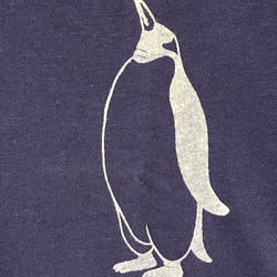 ペンギン　レディース半袖VネックチュニックTシャツ 3枚目の画像