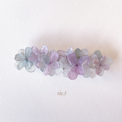 再販5【rie.t】本物の紫陽花♡春色バレッタ 4枚目の画像