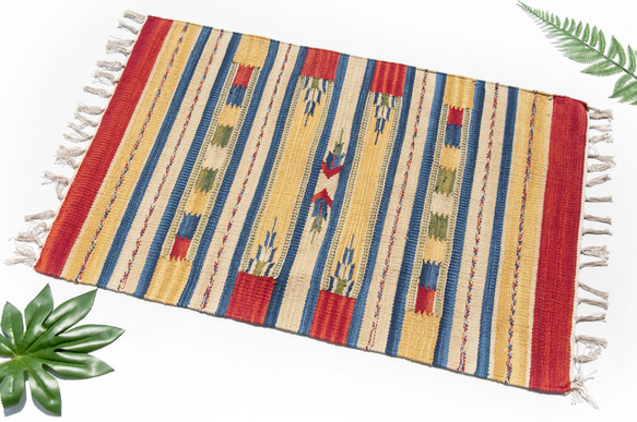 カーペットの質感織りカーペット/テーブルマット/織り感じのプレースマット/自由奔放に生きるエスニックスタイルのピクニックマット- 8枚目の画像