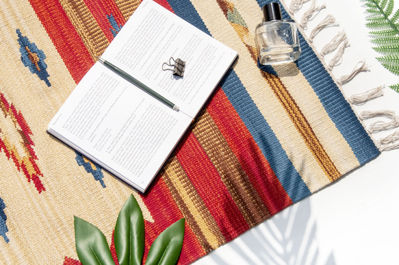 カーペットの質感織りカーペット/テーブルマット/織り感じのプレースマット/自由奔放に生きるエスニックスタイルのピクニックマット- 15枚目の画像