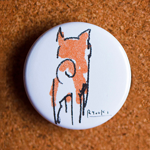 缶バッジ_38mm【039：柴犬後ろ姿】2個セット ※他の絵柄との組み合わで