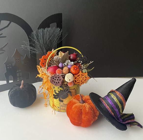 Happy Halloween cans＋pumpkin＋Hat set 3枚目の画像