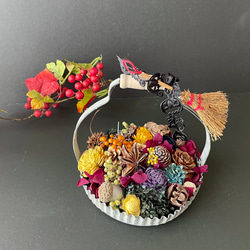 送料無料】稲穂とひょうたんとヒカゲノカズラ しめ縄・しめ飾り