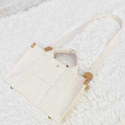 ☆ﾟ･*CUBE TOTE ＊ キューブトート*･ﾟ☆　アイボリー 4枚目の画像