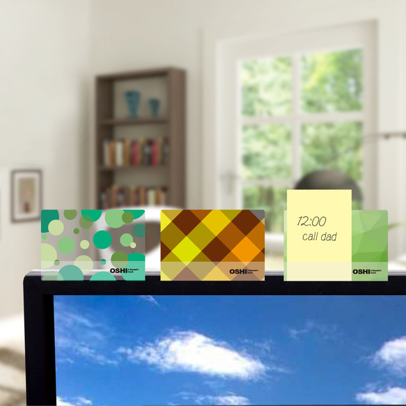 OSHI歐士 夾心備忘板-短版系列 (3入/組)x2 辦公用品 螢幕、便利貼留言板 第4張的照片