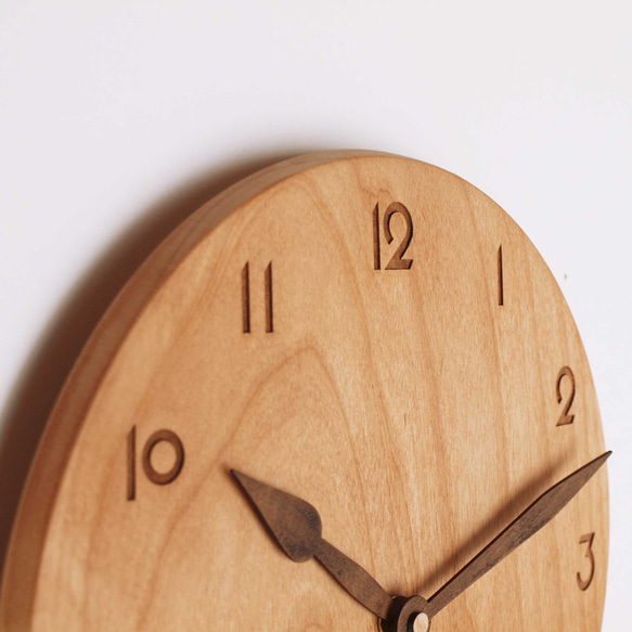 木製 振り子時計 丸型　アルダー材1 3枚目の画像