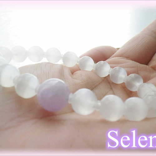 大天使サンダルフォンブレスレット / 天然石 / セレナイト / アメジスト 最高ランクのSAセレナイト！！睡眠時専用セレナイト