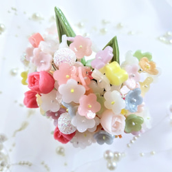 石鹸の可愛い花かごアレンジメント～ソープカービング/石鹸彫刻 2枚目の画像