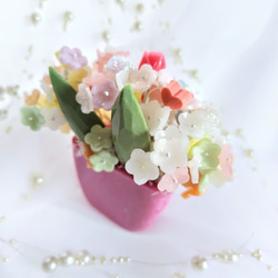 石鹸の可愛い花かごアレンジメント～ソープカービング/石鹸彫刻 3枚目の画像