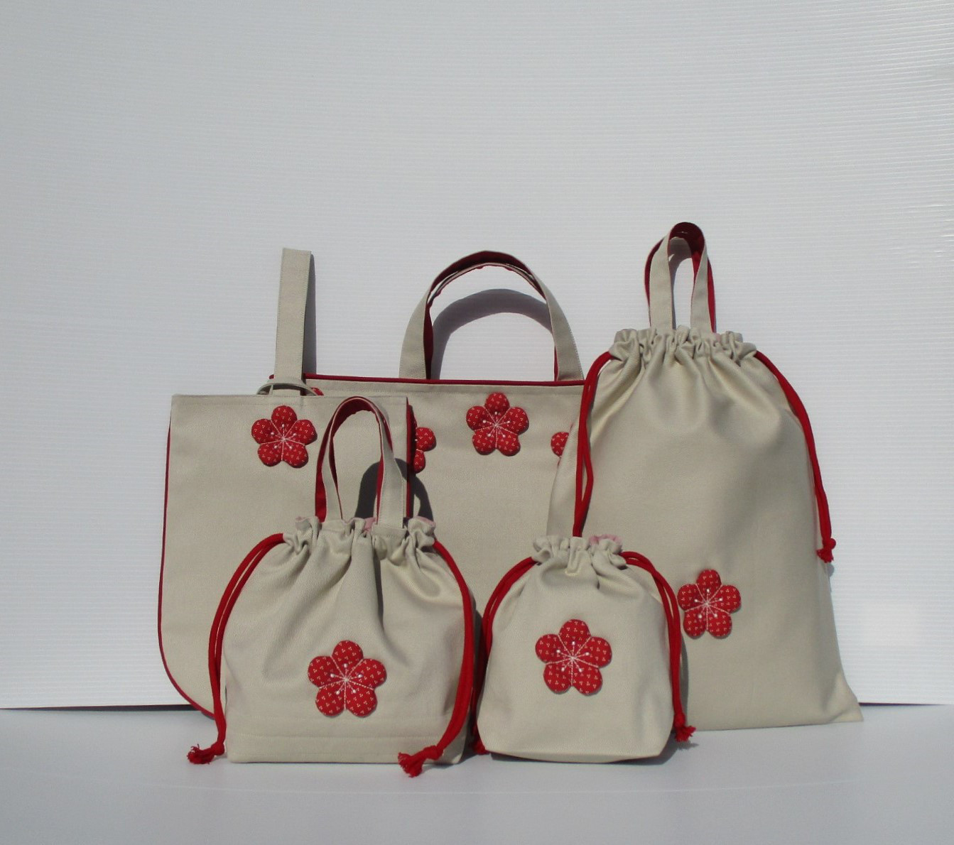 梅花 入園入学袋物5点セット