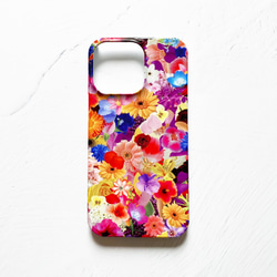 FLOWER-3 iPhoneケース ハードケース スマホケース / 花 フローラル iPhone14 1枚目の画像