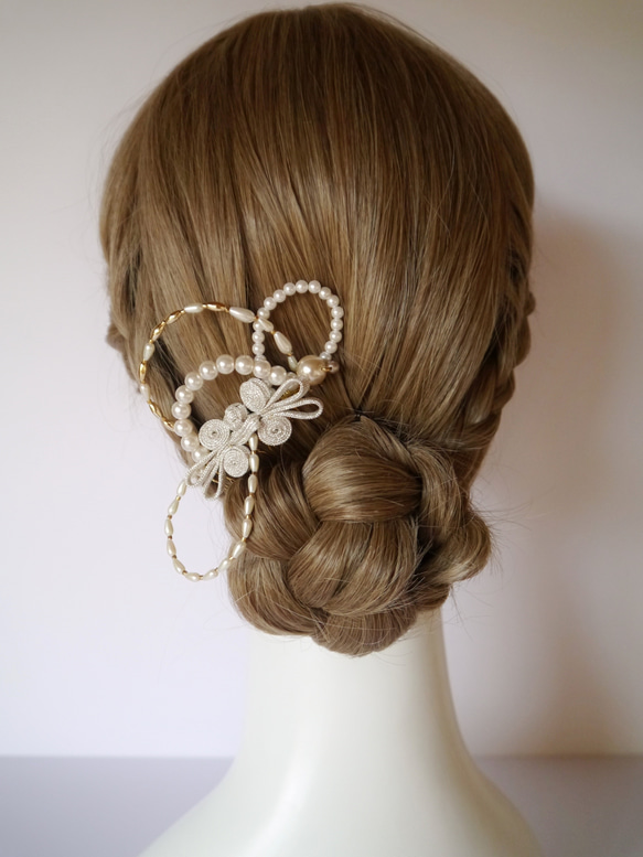 ＊＊Pearl hair comb＊＊ （パール へアアクセサリー) 2枚目の画像