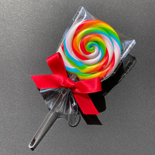 カラフルなキャンディーブローチ大サイズ ペロペロキャンディ ブローチ