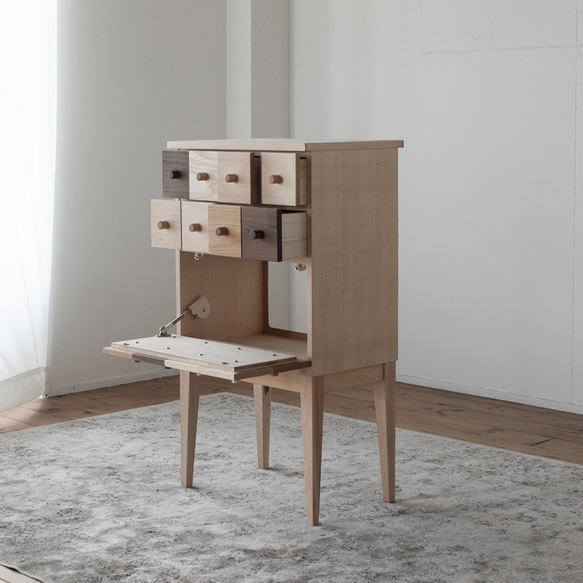 ビスコットモデム【メープル材・ウォルナット材・アルダー材・アッシュ材・ビーチ材】[電話台・ファックス台・ルーター収納] メープル材 5cm アルダー材 奥行26cm 高9