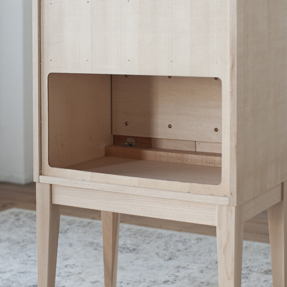 ビスコットモデム【メープル材・ウォルナット材・アルダー材・アッシュ材・ビーチ材】[電話台・ファックス台・ルーター収納] メープル材 5cm アルダー材 奥行26cm 高9