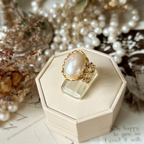 1950年代vintageパールのリング【ヴィンテージ・指輪・上品  