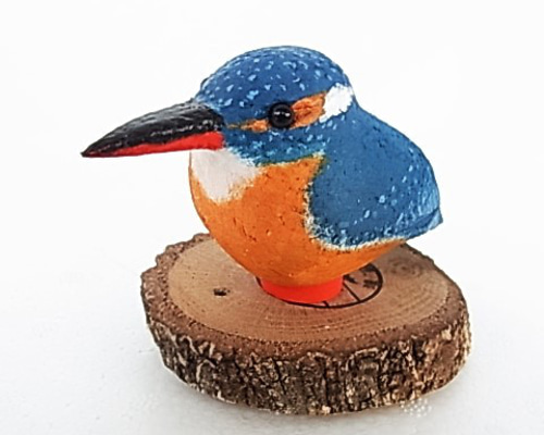 野鳥シリーズ『カワセミ（メス）』（送料無料） 彫刻 ときどき