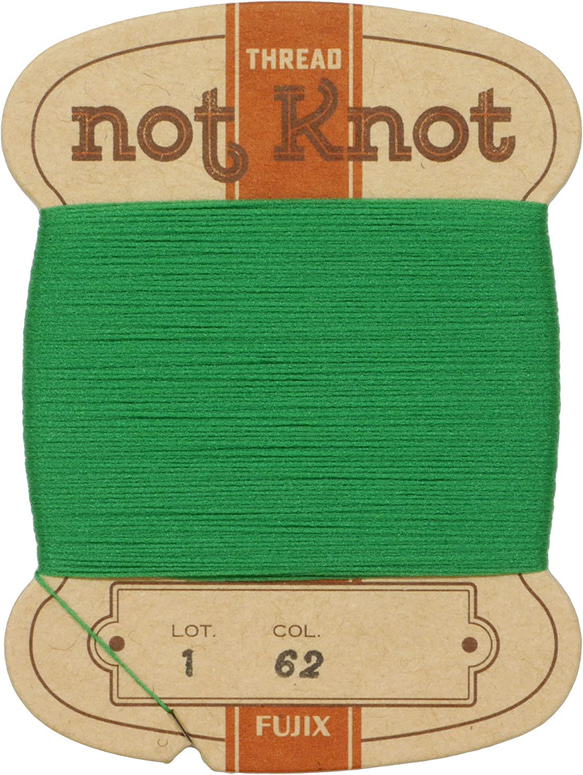 再入荷♪まとめる優れもの！『フジックス not Knot<ノットノット> ナイロン糸』～40ｍ巻き　№62グリーン～ 2枚目の画像